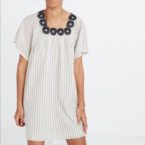 Madewell Embroidered Butterfly dress in stripe